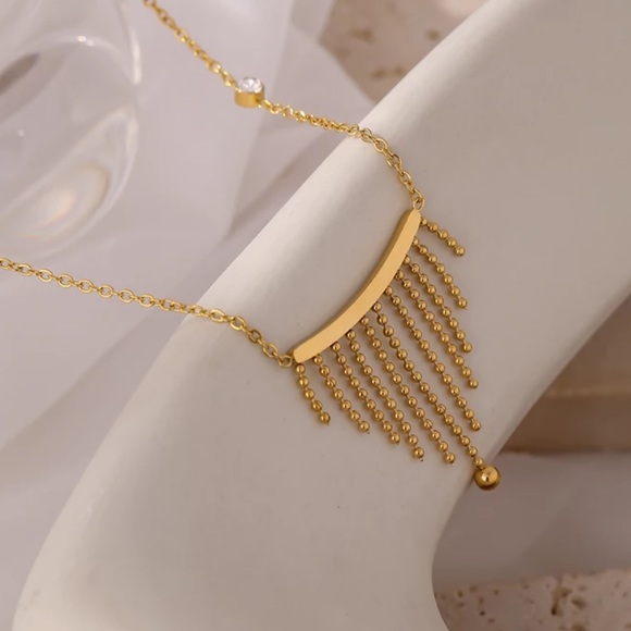 💛Gold plated tassel necklace - Picture 5 of 6